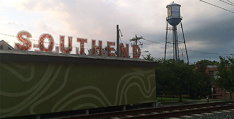 This sign can take you to an old town feel without leaving one of the most vivid areas in the queen city